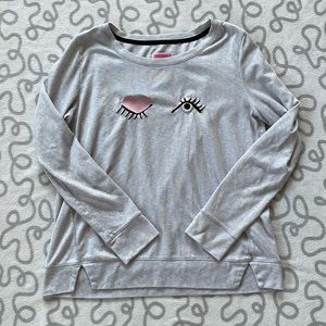 Kate Spade Winking Eye Brushed Knit Lounge Top